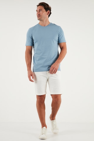 Buratti Pamuklu Regular Fit Bisiklet Yaka Erkek T Shirt 59020204 Mavi