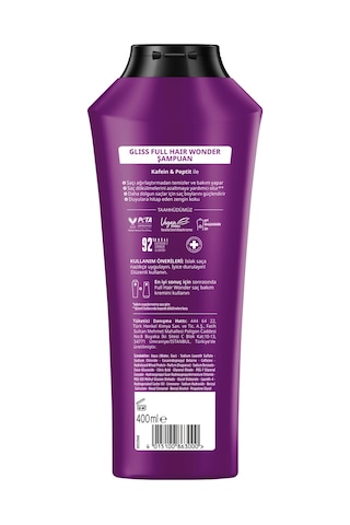 Gliss Full Hair Wonder Saç Dökülme Karşıtı Şampuan 400 ML