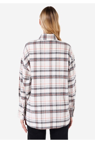 Colin's Colins Regular Fit Shirt Neck Ekoseli Kadın Beyaz Uzun Kol Gömlek Cl1067346 Q1.v1 Ofw Beyaz