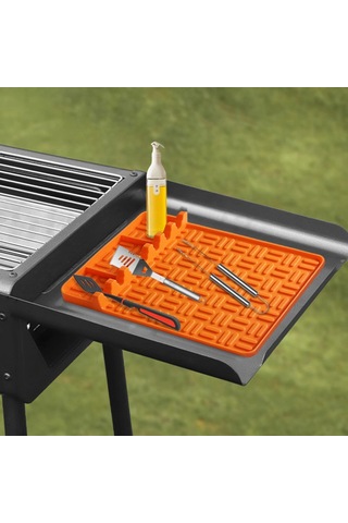 Cbtx Açık Barbekü Izgara Yüksek Sıcaklığa Dayanıklı Yan Raf Silikon Ped Barbekü Izgara Alet Pedi 003 001