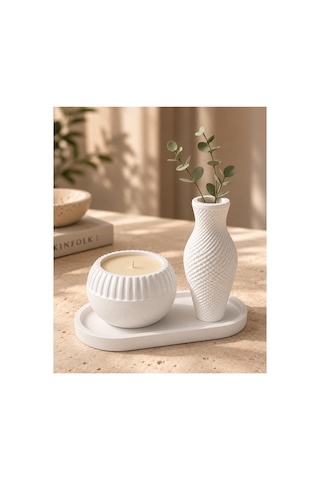 Taş Tozu Vazo Ve Mumluk Seti Beyaz - 902373746 Beyaz - 902373746 Beyaz Taş Tozu Vazo Ve Mumluk Seti Beyaz - 902373746 Beyaz - 902373746 Beyaz