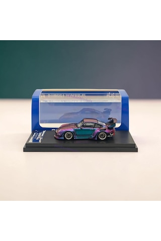 Street Warrior Rwb Porsche 993 Low Spoiler Purple Chamelon Pleksi 1/64 Limitli