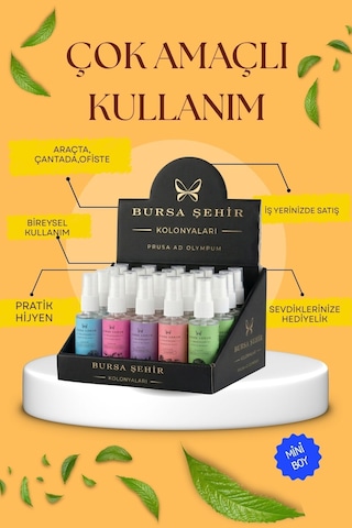 Mini Kolonya Seti Tirilye Sahili, Gölyazı Kiraz Çiçeği, Uludağ'da Bahar, Cumalıkızık, Ulu Çınar