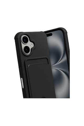 Apple, Uyumlu iPhone 17 Kelvin Kartvizitli Silikon Siyah
