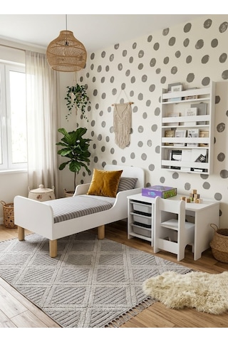 Montessorı Cocuk Odası Beyaz Tamamı Mdf