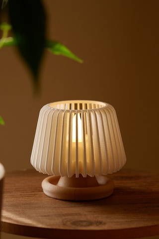 Orion Dekoratif Led Tealight Mumluk Masaüstü Aydınlatma 1 Adet 7x7,5 Cm Ahşap
