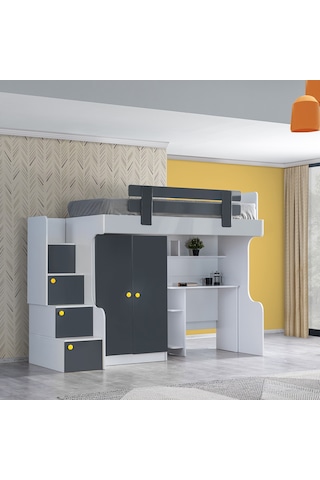 Setaymobilya Ranza, Metris Merdivenli Ranza 2 Kapaklı Dolap Çalışma Masası