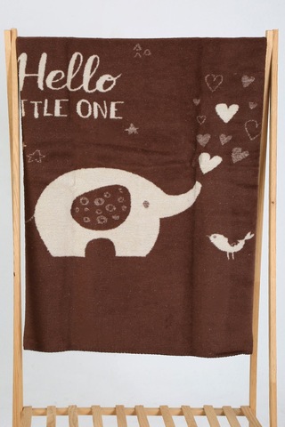 Yumuşak Bebek Çocuk Battaniyesi Mevsimlik 90x100 Cm Sb 885 Kahverengi