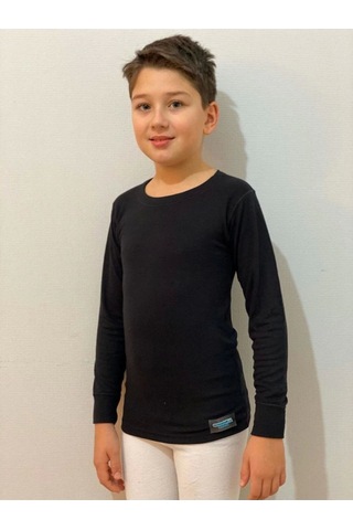 Aqua Cm2511 Termal Çocuk Uzun Kol Fanila Siyah