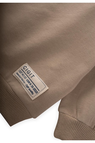 Cigit Garni Detaylı Sweatshirt 2-10 Yaş S Vizon S Vizon