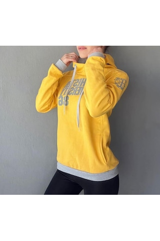 Kapüşonlu Unisex Sweat Sarı