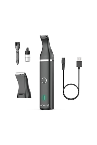 Oneisall Köpek Tırnak Ve Tüy Kesme Makinesi, Sessiz Usb Şarjlı, Çift Başlıklı Traş Aleti Erkek Bakım Ürünleri Gri 189436821