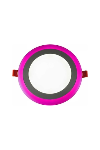 Dekoratif 24w(18+6) Sıva Üstü Çift Renkli Led Panel -Pembe Beyaz