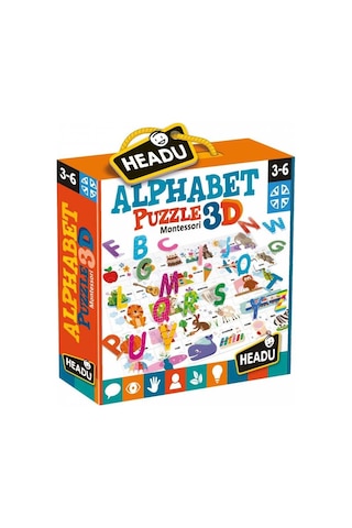 Headu Montessori Alfabe Bulmaca 3d it20973.