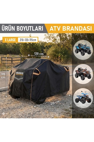 Haegs Atv Brandası, Atv Koruma Kılıfı, Örtüsü Su Geçirmez Dış Mekan Ağır Hizmet Tipi, 4 Mevsim Xl-210-120-1 Genel