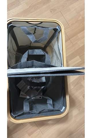 F.acar Home Collection Çamaşır Sepeti Açık Gri