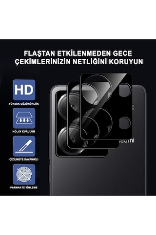 Redmi Note 13 Uyumlu Kamera Lens Koruyucu Dayanıklı Kamera Koruyucu