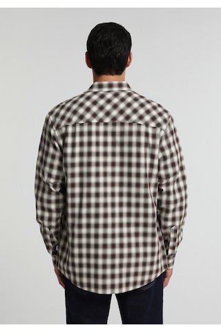 Colin's Colins Regular Fit Shirt Neck Kareli Erkek Kahverengi Uzun Kol Gömlek Cl1080596 Q1.v1 Brw
