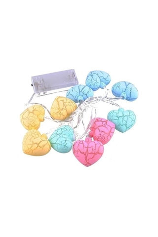 Buffer 10lu Renkli Kalp Şeklinde Dekoratif Dolama Led Aydınlatması Çok Renkli