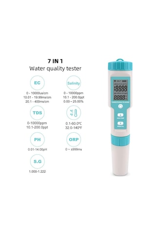 7'si 1 Arada Ph/tds/ec/orp/sg/tuz İçeriği/sıcaklık C-600