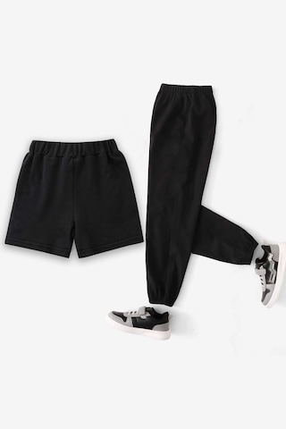 Çocuk 2'li Short & Eşofman Altı Siyah