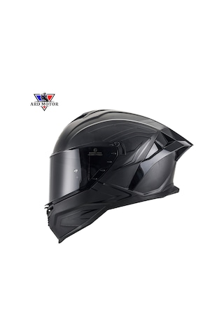 Sway 867 Lıne Matt Black Güneş Vizörlü Kapalı Kask Siyah