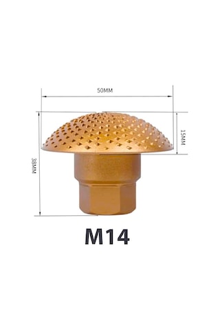 6593 Ahşap Oyma Oval Törpü Disk 50mm M14 Avuç Taşlama İçin