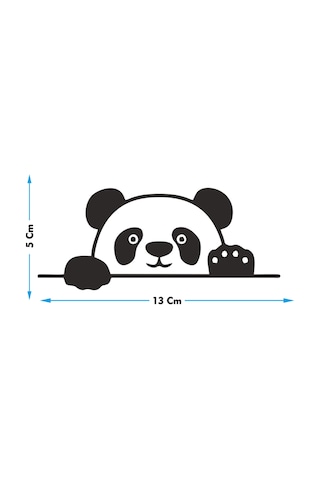 Panda Camdan Bakan Panda Oto Cam Yazısı 13x5 Cm Araba Arkası Sticker Oto Cam Sticker Yazı Modelleri