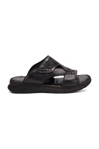 Forelli Tuna 40501 Comfort Erkek Deri Terlik Siyah