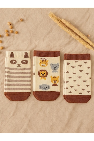 Civil Baby Erkek Bebek 3'lü Çorap Set 6-18 Ay - Standart