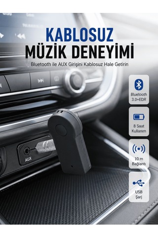 Kablosuz Bağlantı İle Müzik Ve Görüşme Araç Kiti - Xuczauxkit-6