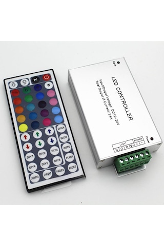 "44 Tuşlu Uzaktan Kumandalı Led24a Rgb Işık Şeridi Dimmer, 12v/24v İle Uyumlu" RGB