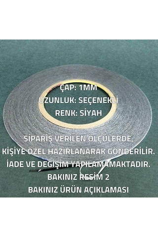 1 MM 1mt Çift Taraflı Bant Ekran Cam Kasa Kapak Yapıştırma-siyah 1 Metre-Tamir Seti Hariç