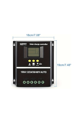 1 Paket 60a Mppt Solar Şarj Regülatörü Siyah