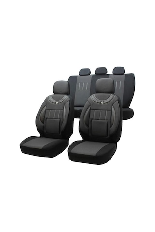 Renault Megane 2 Sedan Uyumlu Jakarlı Oto Koltuk Kılıfı Füme-Siyah Renault Megane 2 Sedan Uyumlu Jakarlı Oto Koltuk Kılıfı Füme-Siyah