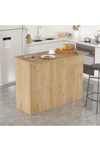 Robin Home Liva Ada Mutfak Yemek Masası Bar Masası 2 Kapaklı 120c