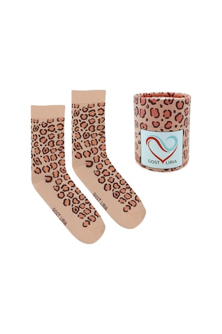 Gost Liria Leopard Socks Desenli Unisex Soket Çorap SOMON