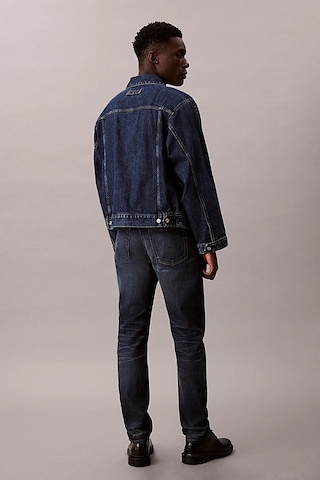 Calvin Klein Erkek Slim Tapered Fit Termal Kumaşlı Jean Pantolon - Koyu Mavi Dark Crescent