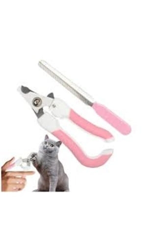 Kedi Köpek Evcil Hayvan Tırnak Makası Törpülü Set. Paslanmaz Çelik. Ergonomik Saplı