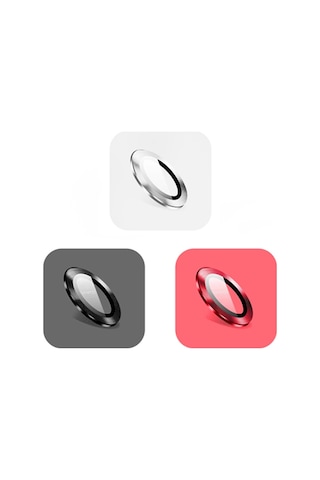 Ally Apple Uyumlu iPhone 11 6.1 3D Metal Çerçeveli Kamera Lens Koruyucu (271866569)