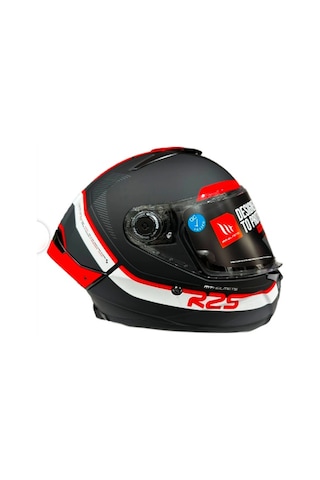 MT Thunder 4 SV R25 B5 Şeffaf Vizör Kask Kırmızı - Mat Siyah