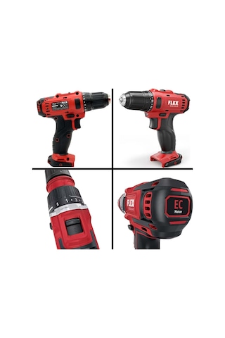 Flex DD2G Şarjlı Vidalama Ve Detaylı Temizlik Fırça Seti 3'lü