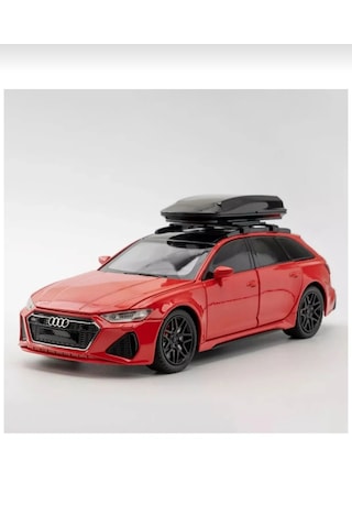 Che-zhı Audi Rs6 Metal Kırmızı Sesli Işıklı Model Araba
