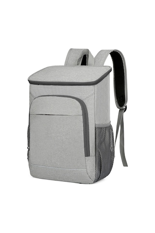 Moveevo Gri Oxford Kumaş Isı Saklama Çanta, 30l Büyük Kapasite, Piknik Ve Kamp İçin Su Geçirmez Omuz Çantası Gri