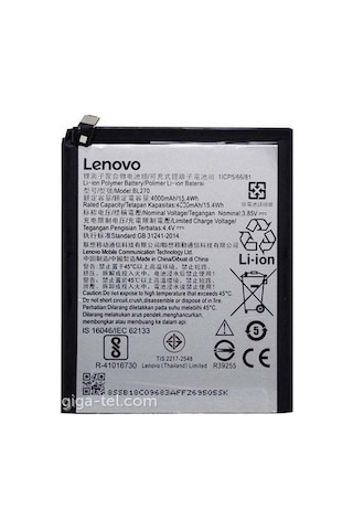 Lenovo K6 Note Batarya