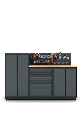 MT-1008 Modüler Çalışma Tezgahı 30 Mm Kayın Masif Panel