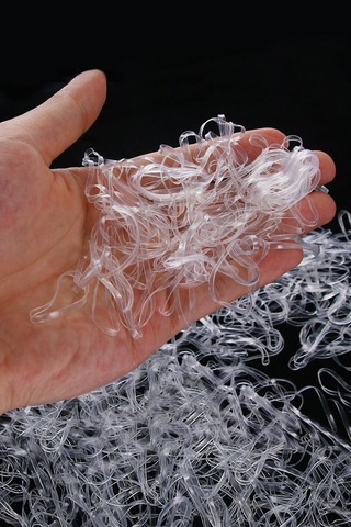 Okavango 1000'li Beyaz Şeffaf Perma Saç Lastiği Örgü Tokası Çok Renkli