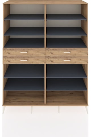 Kronos Gardrop 10 Raflı 4 Çekmeceli 176x59x221 Çam-antrasit/çam Antrasit/çam