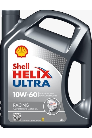 Shell Helix Ultra 10W-60 Racing Tam Sentetik Motor Yağı 4 L Shell Helix Ultra 10W-60 Racing Tam Sentetik Motor Yağı 4 L