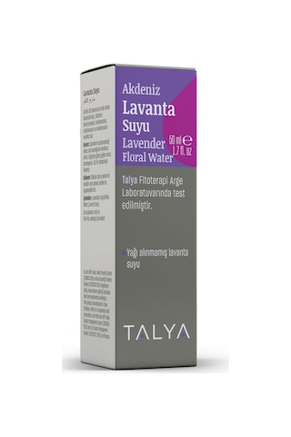 Talya Akdeniz Lavanta Suyu %100 Saf Doğal ve Katıksız Sprey Şişe Ferahlatıcı Etkili Tonik 50 ML